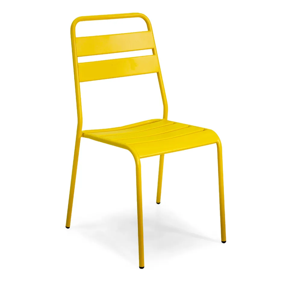 Garden Chair Made Entirely of Metal - Ribbon Viadurini