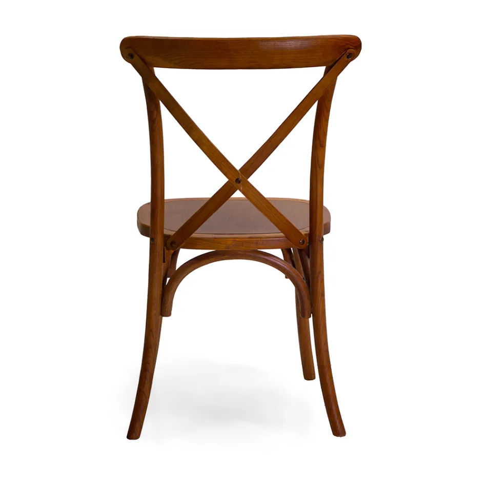 Stackable Indoor Chair in Elm Wood - Barriera Viadurini