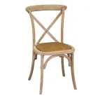 Stackable Indoor Chair in Elm Wood - Barriera Viadurini