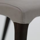 Indoor Chair in Ash Wood and Leatherette Made in Italy - Floki Viadurini