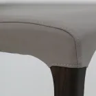 Indoor Chair in Ash Wood and Leatherette Made in Italy - Floki Viadurini