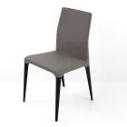 Indoor Chair in Ash Wood and Leatherette Made in Italy - Floki Viadurini