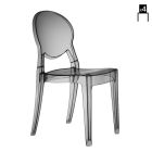 Indoor or Outdoor Chair in Polycarbonate Made in Italy 4 Pieces - Ice Viadurini