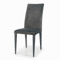 Fully Padded and Upholstered Dining Chair Made in Italy - Naples