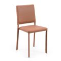 Dining Chair Completely Upholstered in Eco-Leather Made in Italy - Pinguino