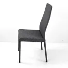 Dining Chair Fully Upholstered in Fabric Made in Italy - Roslin Viadurini