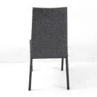 Dining Chair Fully Upholstered in Fabric Made in Italy - Roslin Viadurini