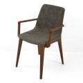 Dining Chair with Armrests in Ash Wood Made in Italy - Betsy