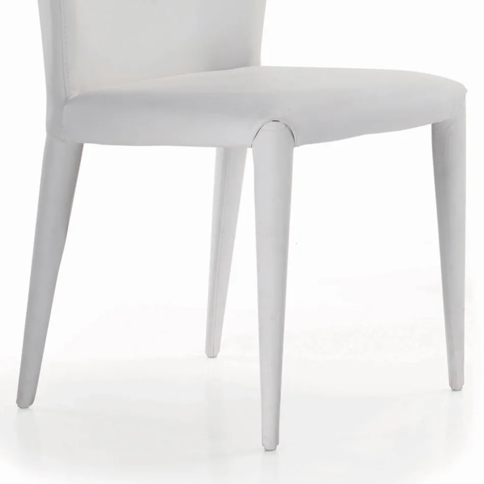 Dining Chair with Seat and Upholstered Legs Made in Italy - Verona Viadurini