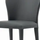 Dining Chair with Seat and Upholstered Legs Made in Italy - Verona Viadurini