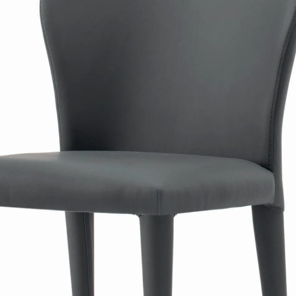 Dining Chair with Seat and Upholstered Legs Made in Italy - Verona Viadurini