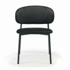 Dining Chair with Velvet Seat and Backrest Made in Italy - Livorno Viadurini