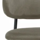 Dining Chair with Velvet Seat and Backrest Made in Italy - Livorno Viadurini