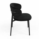 Dining Chair with Velvet Seat and Backrest Made in Italy - Livorno Viadurini