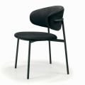 Dining Chair with Seat and Back in Velvet Made in Italy - Livorno