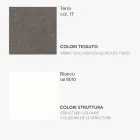 Dining Chair with Fabric Seat and Metal Structure - Aisha Viadurini