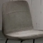 Dining Chair with Fabric Seat and Metal Structure - Aisha Viadurini