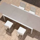 Outdoor Dining Chair in Aluminum and Luxury Design Rope 3 Finishes - Julie Viadurini