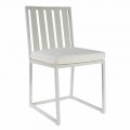 Outdoor Dining Chair in Aluminum and Luxury Design Rope 3 Finishes - Julie