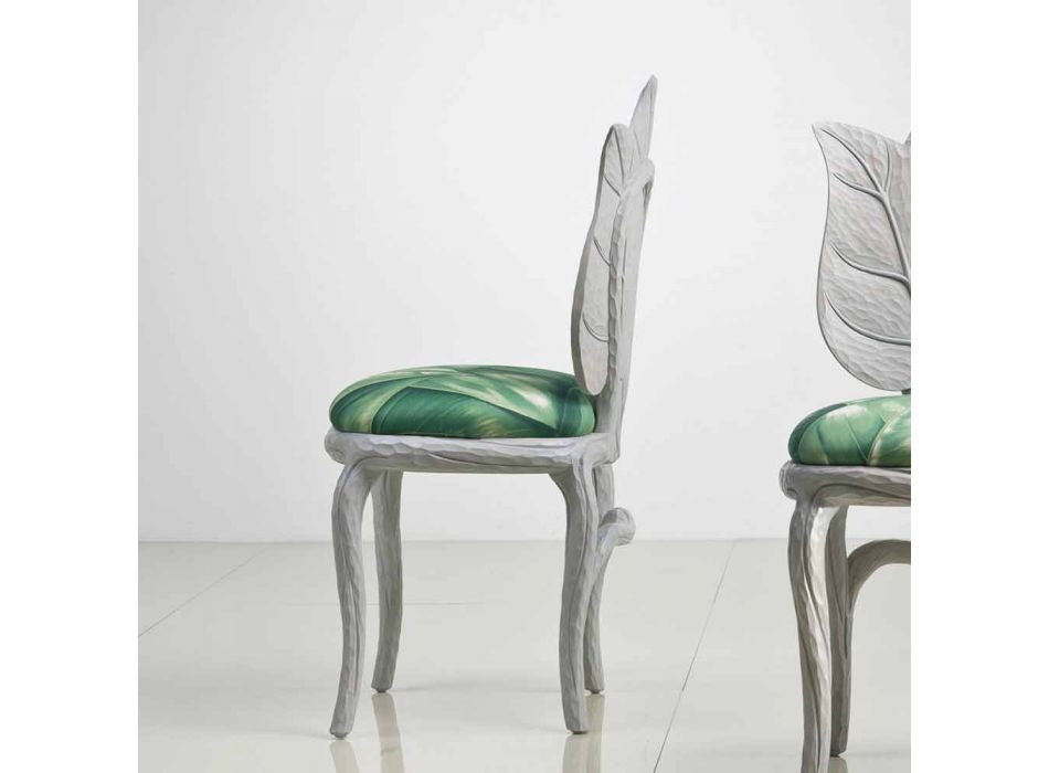 Padded dining chair with modern design, made in Italy, Daniel Viadurini