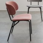 Dining Chair in Metal and Stain-Resistant Velvet, 2 Pieces - Valnerina Viadurini