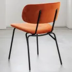 Dining Chair in Metal and Stain-Resistant Velvet, 2 Pieces - Valnerina Viadurini