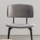 Dining Chair in Metal and Stain-Resistant Velvet, 2 Pieces - Valnerina Viadurini