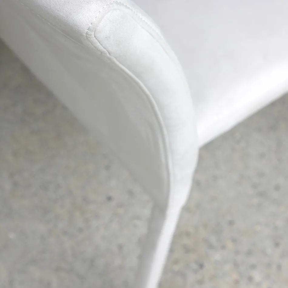 Metal Dining Chair Covered in Colored Econabuk, 4 Pieces - Anita Viadurini