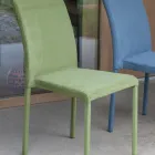 Metal Dining Chair Covered in Colored Econabuk, 4 Pieces - Anita Viadurini