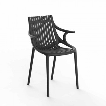 4-Piece Stackable Plastic Outdoor Dining Chair - Ibiza by Vondom