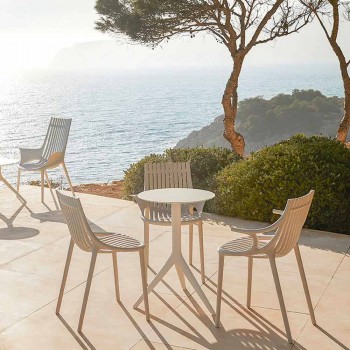 4-Piece Stackable Plastic Outdoor Dining Chair - Ibiza by Vondom