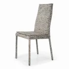 Fully Upholstered Living Room Chair Made in Italy - Aosta Viadurini