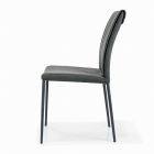 Living Room Chair with Steel Legs and Fabric Seat - Amalfi Viadurini