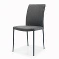 Living Room Chair with Steel Legs and Fabric Seat - Amalfi