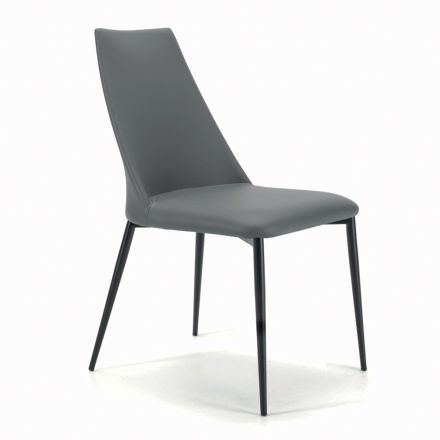 Living Room Chair with Steel or Wood Legs Made in Italy - Florence Viadurini