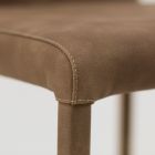 Living Room Chair with High Back in Faux Leather Made in Italy - Orietta Viadurini