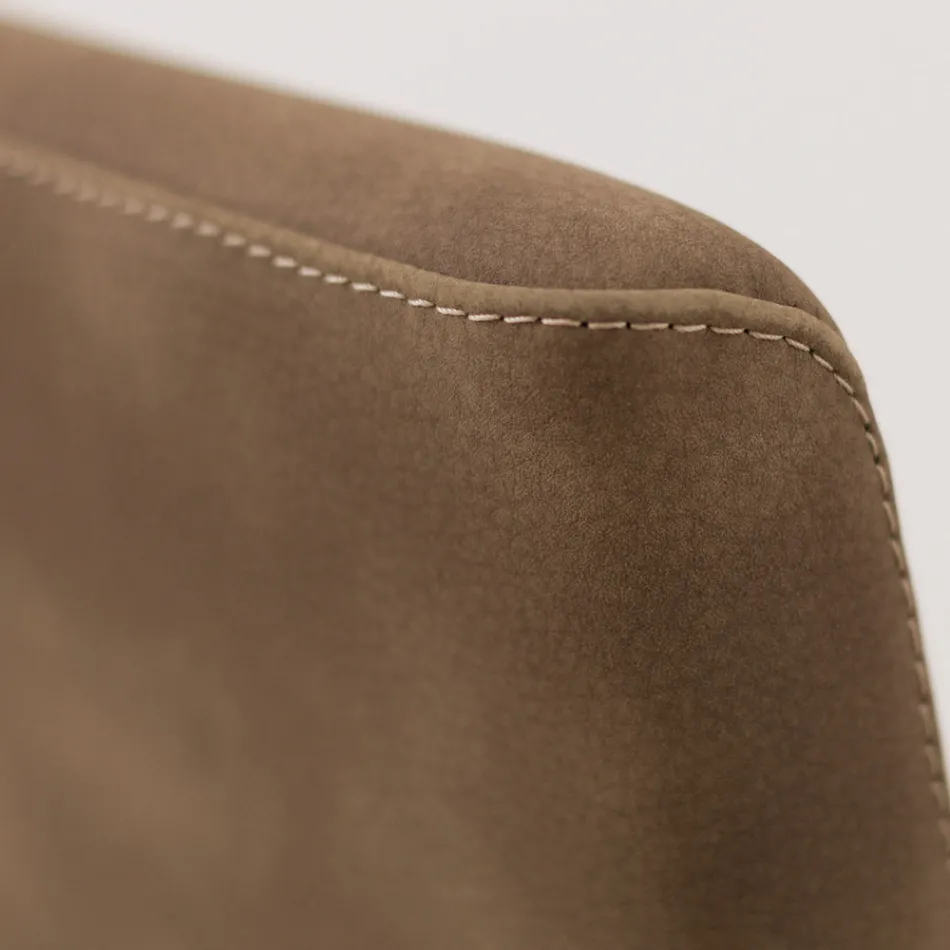 Living Room Chair with High Back in Faux Leather Made in Italy - Orietta Viadurini