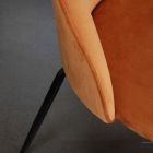 Living Room Chair with Seat and Legs in Different Finishes - Chandra Viadurini