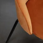 Living Room Chair with Seat and Legs in Different Finishes - Chandra Viadurini