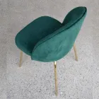 Living Room Chair with Seat and Legs in Different Finishes - Chandra Viadurini