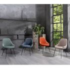 Living Room Chair with Seat in Microfiber Fabric of Different Colors - Sandalwood Viadurini