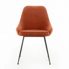 Living Room Chair with Seat in Microfiber Fabric of Different Colors - Sandalwood Viadurini