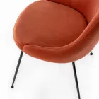 Living Room Chair with Seat in Microfiber Fabric of Different Colors - Sandalwood Viadurini