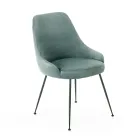 Living Room Chair with Seat in Microfiber Fabric of Different Colors - Sandalwood Viadurini