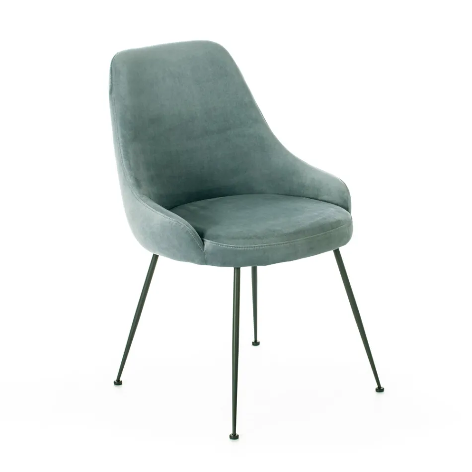 Living Room Chair with Seat in Microfiber Fabric of Different Colors - Sandalwood Viadurini