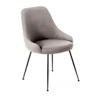 Living room chair with seat in microfiber fabric of different colors - Sandalwood Viadurini