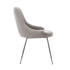 Living Room Chair with Seat in Microfiber Fabric of Different Colors - Sandalwood Viadurini