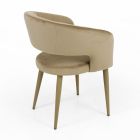 Living Room Chair with Velvet Seat Rope Finish Made in Italy - Savignano Viadurini
