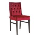 Living Room Chair with Wooden Structure and Velvet Seat Made in Italy - Ludovica