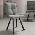 Living Room Chair with 4-Piece Painted Metal Structure - Ortensy